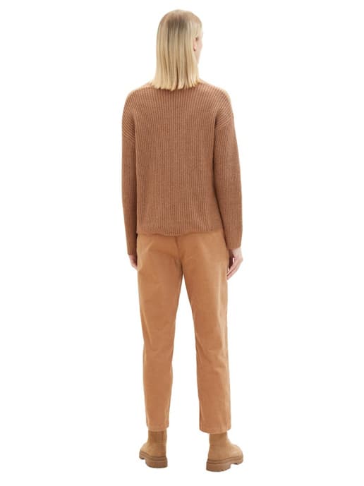 Γυναικείο Κοτλέ Παντελόνι Καφέ Tom Tailor 039904-32171