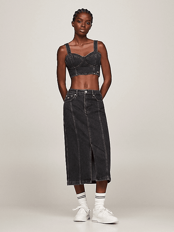 Γυναικείο Τζιν Skinny Top Μαύρο Tommy Jeans DW0DW17699-1BZ