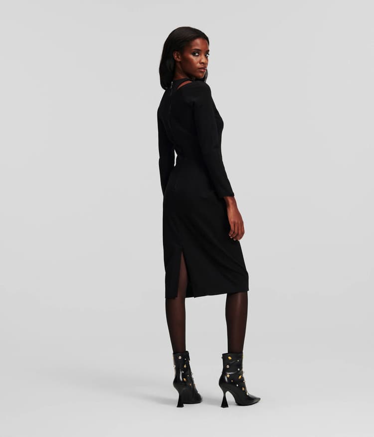 Γυναικείο Archive Punto Φόρεμα Μαύρο Karl Lagerfeld 240W1304-999 BLACK