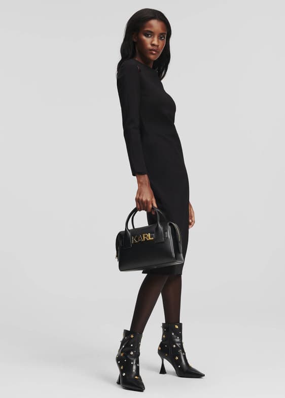 Γυναικείο Archive Punto Φόρεμα Μαύρο Karl Lagerfeld 240W1304-999 BLACK