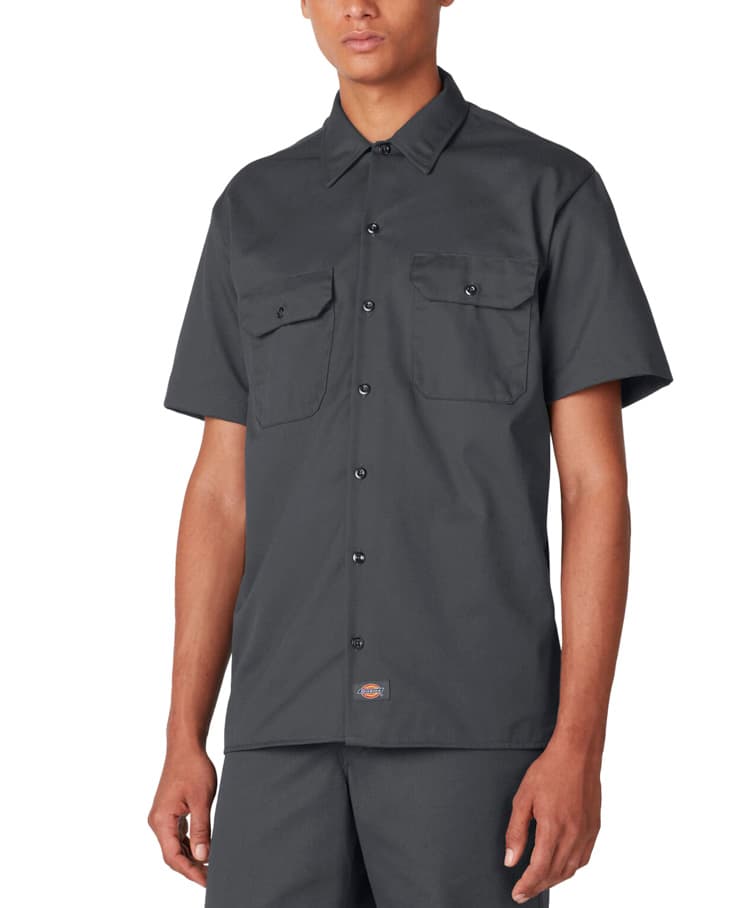 Ανδρικό Work Κοντομάνικο Πουκάμισο Ανθρακί Dickies DK0A4XK7-CH01