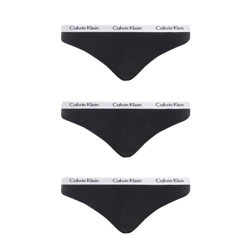 Γυναικεία Σλιπ 3 Τεμαχίων Μαύρα Calvin Klein 000QD3588E-001