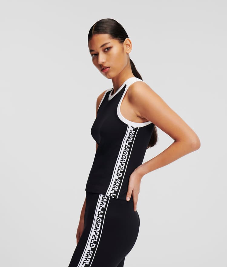 Γυναικείο Logo Tape Tank Top Μαύρο Karl Lagerfeld 241W1719-999 BLACK
