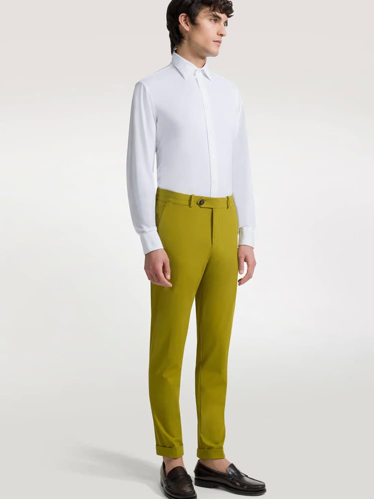 Ανδρικό Stretch Πουκάμισο Λευκό RRD 24251-BIANCO