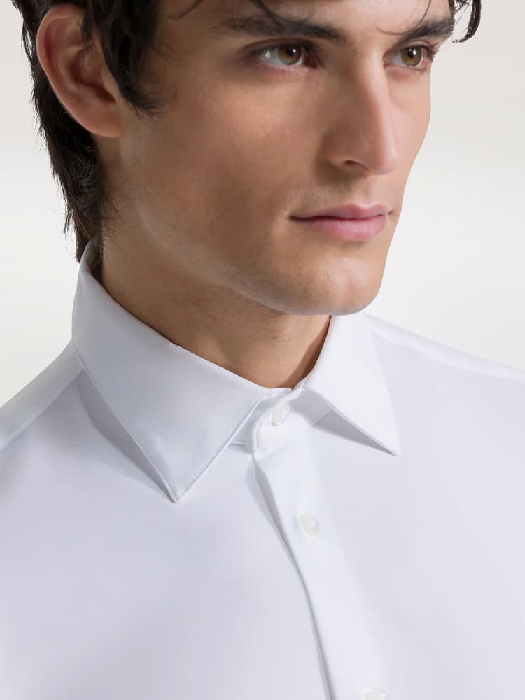 Ανδρικό Stretch Πουκάμισο Λευκό RRD 24251-BIANCO