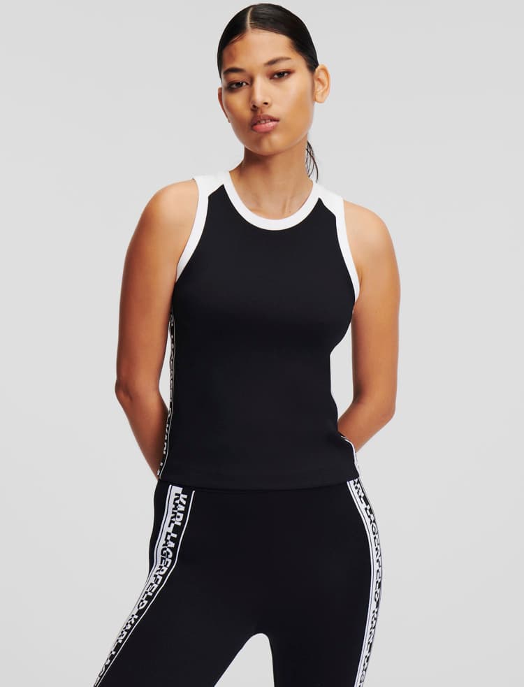 Γυναικείο Logo Tape Tank Top Μαύρο Karl Lagerfeld 241W1719-999 BLACK