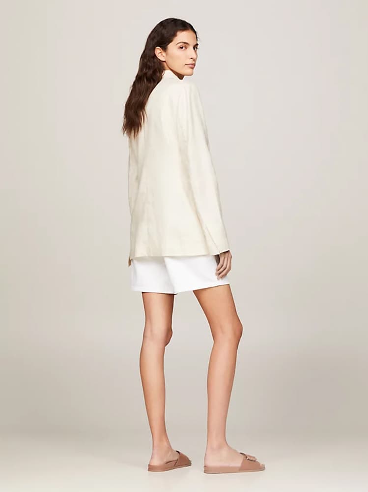 Γυναικείο Λινό Σακάκι Μπεζ Tommy Hilfiger WW0WW42454-AEJ