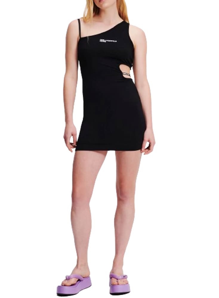 Γυναικείο KLJ Cut-Out Tank Φόρεμα Μαύρο Karl Lagerfeld Jeans 241J1301-J101