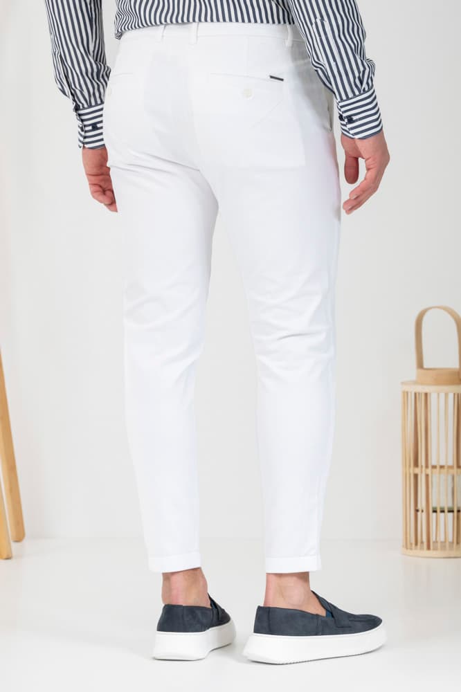 Ανδρικό Παντελόνι Λευκό Vittorio ALTOD-WHITE