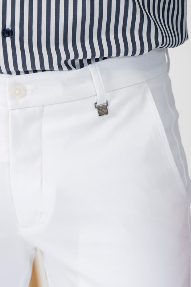 Ανδρικό Παντελόνι Λευκό Vittorio ALTOD-WHITE