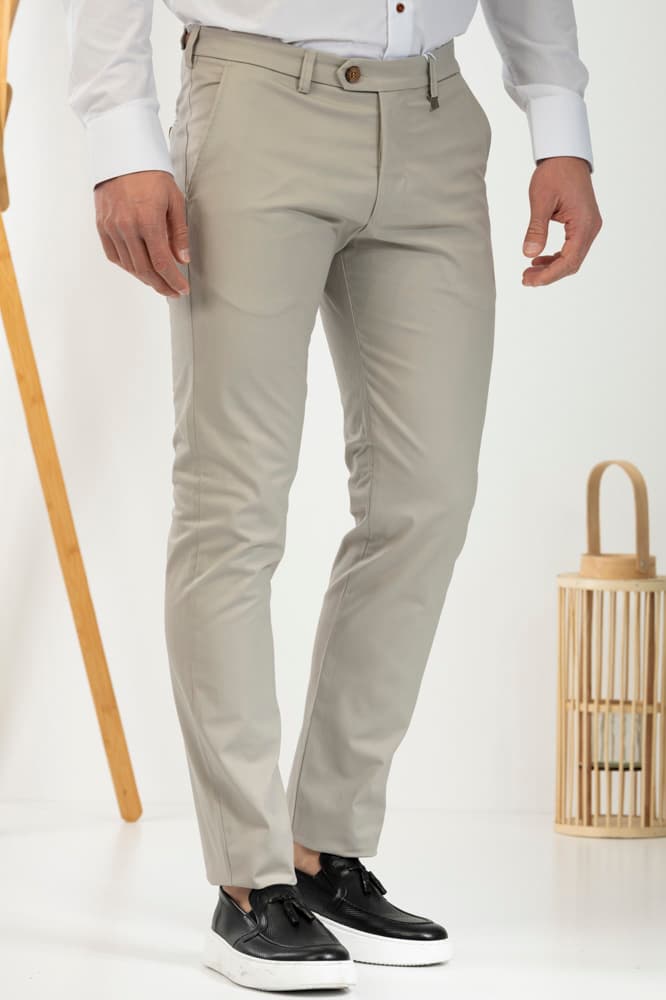 Ανδρικό Παντελόνι Μπεζ Vittorio REBBIO-STONE
