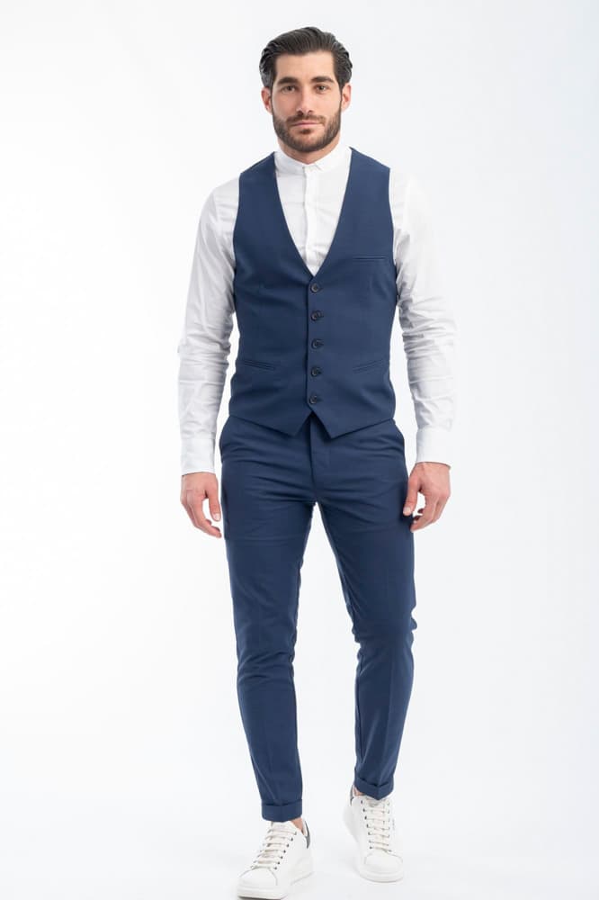 Ανδρικό Παντελόνι Μπλε Vittorio MODENA-BLUE