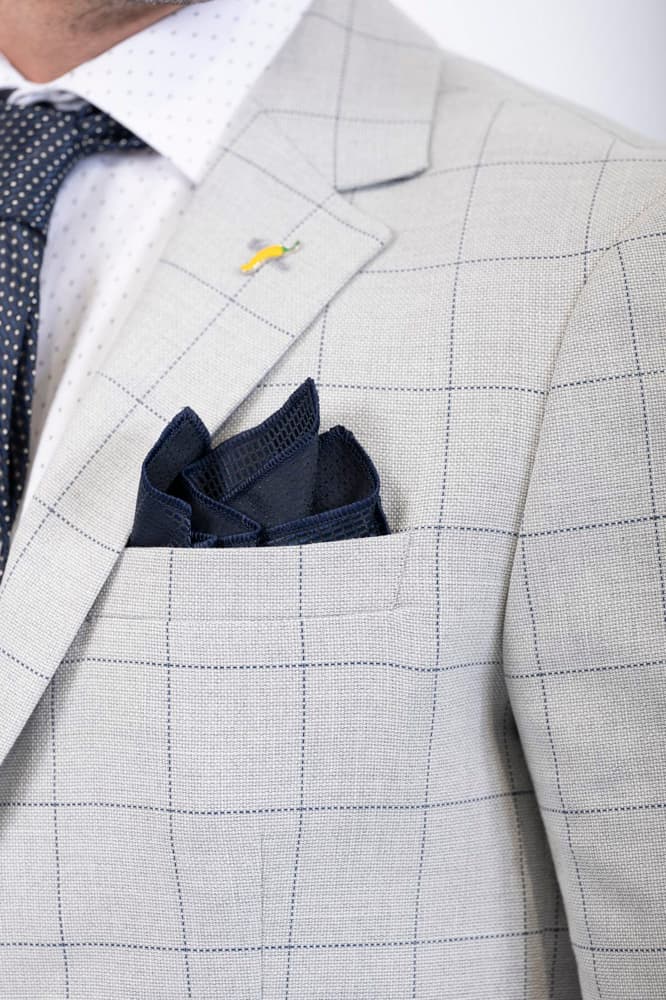 Ανδρικό Καρό Σετ Σακάκι/Γιλέκο Γκρι Vittorio CARBON-GREY