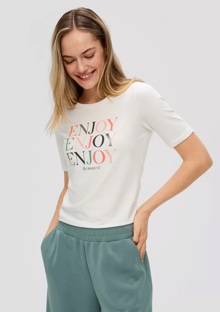 Γυναικείο T-Shirt Λευκό S.Oliver 2145266-02D0