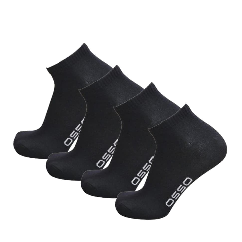 4 Ζεύγη Κάλτσες Μαύρες Σε Οργανικό Βαμβάκι Της Εταιρείας OSSO