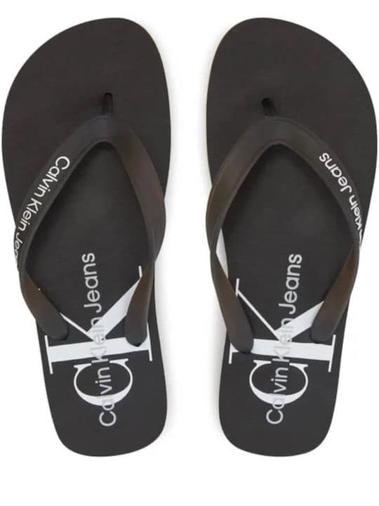 Ανδρικές Monogram Σαγιονάρες Μαύρες Calvin Klein YM0YM00838-BDS