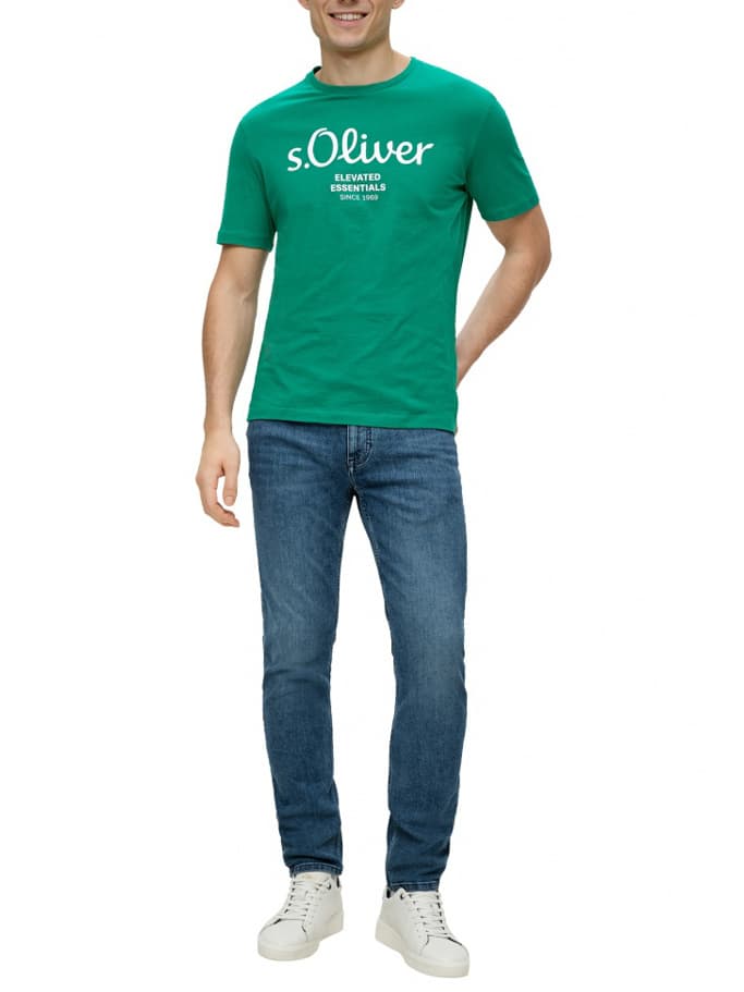 Ανδρικό T-Shirt Πράσινο S.Oliver 2139909-76D1