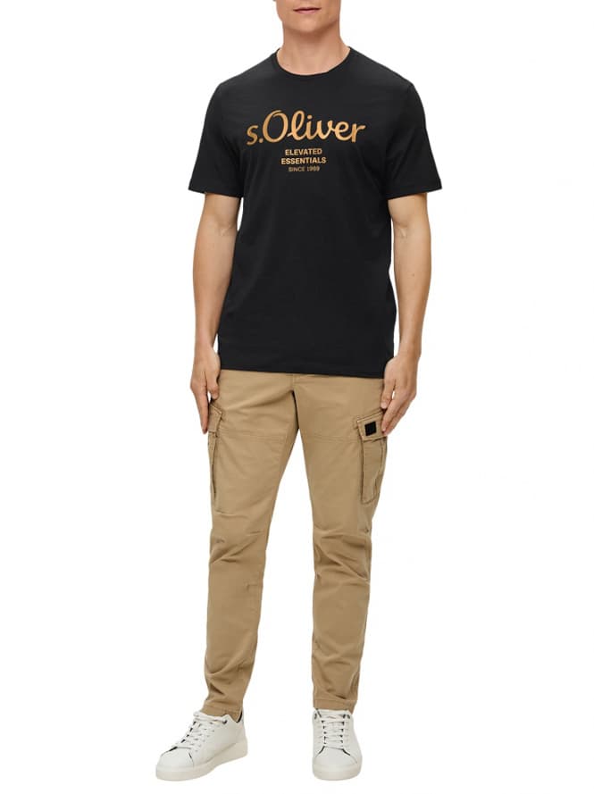 Ανδρικό T-shirt Μαύρο S.Oliver 2141458-99D2