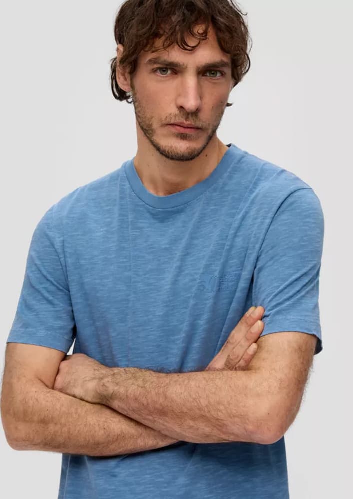 Ανδρικό T-Shirt Γαλάζιο S.Oliver 2141231-54D1