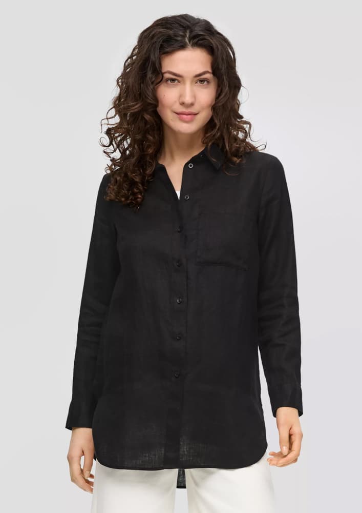 Γυναικείο Λινό Πουκάμισο Μαύρο S.Oliver 2144573-9999