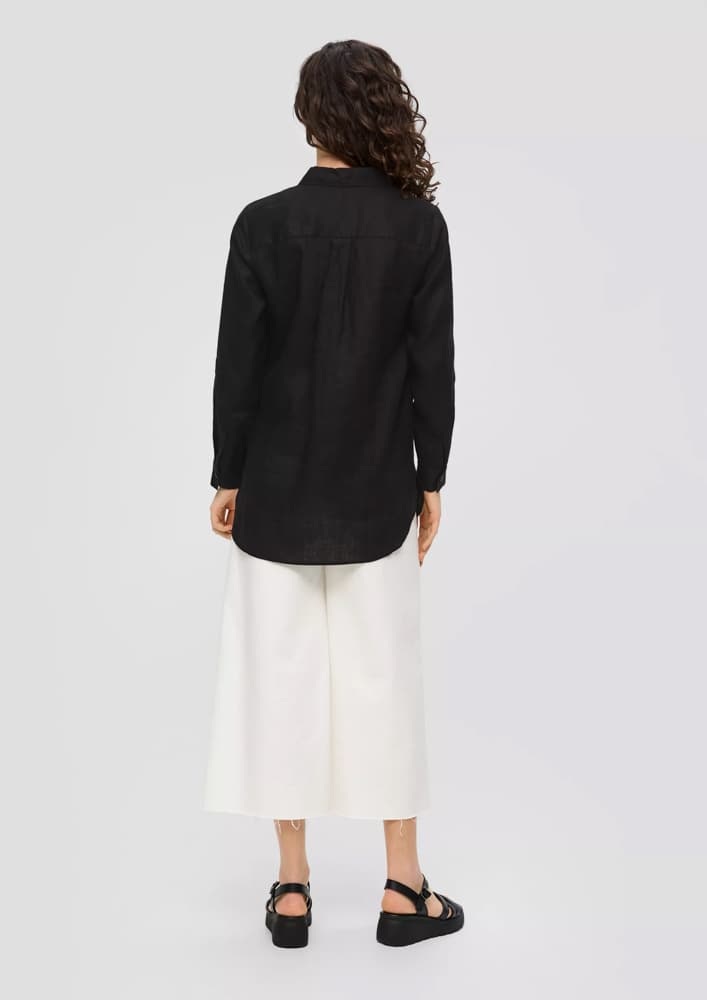 Γυναικείο Λινό Πουκάμισο Μαύρο S.Oliver 2144573-9999