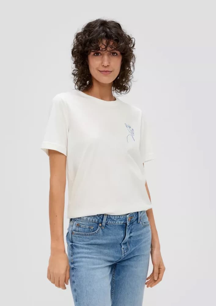 Γυναικείο T-Shirt Λευκό S.Oliver 2147851-02D2