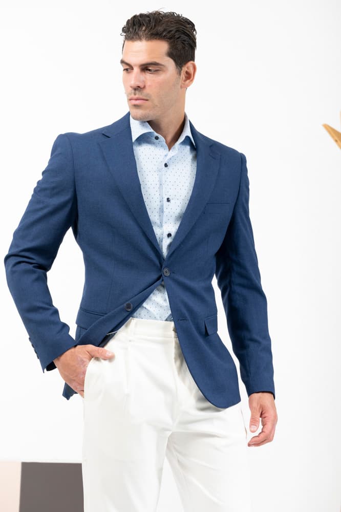 Ανδρικό Σακάκι Μπλε Vittorio tropical-blue