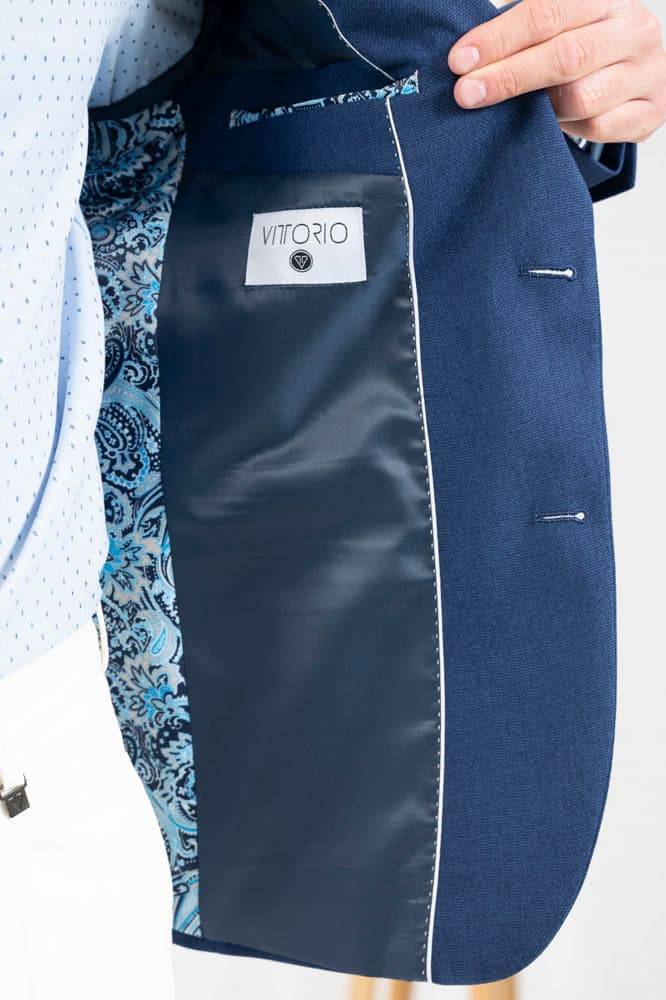 Ανδρικό Σακάκι Μπλε Vittorio tropical-blue
