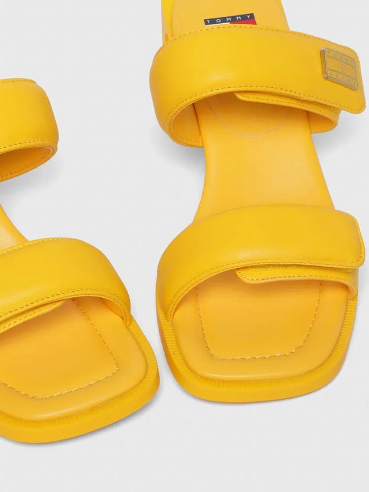 Γυναικεία Δερμάτινα Soho Σανδάλια Κίτρινα Tommy Hilfiger EN0EN02558-ZFM