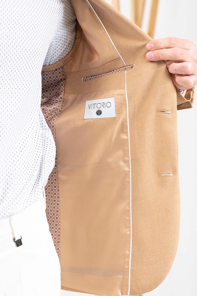 Ανδρικό Σακάκι Μπεζ Vittorio tropical-beige