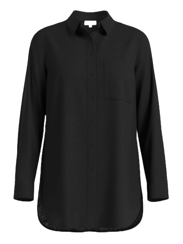 Γυναικείο Λινό Πουκάμισο Μαύρο S.Oliver 2144573-9999