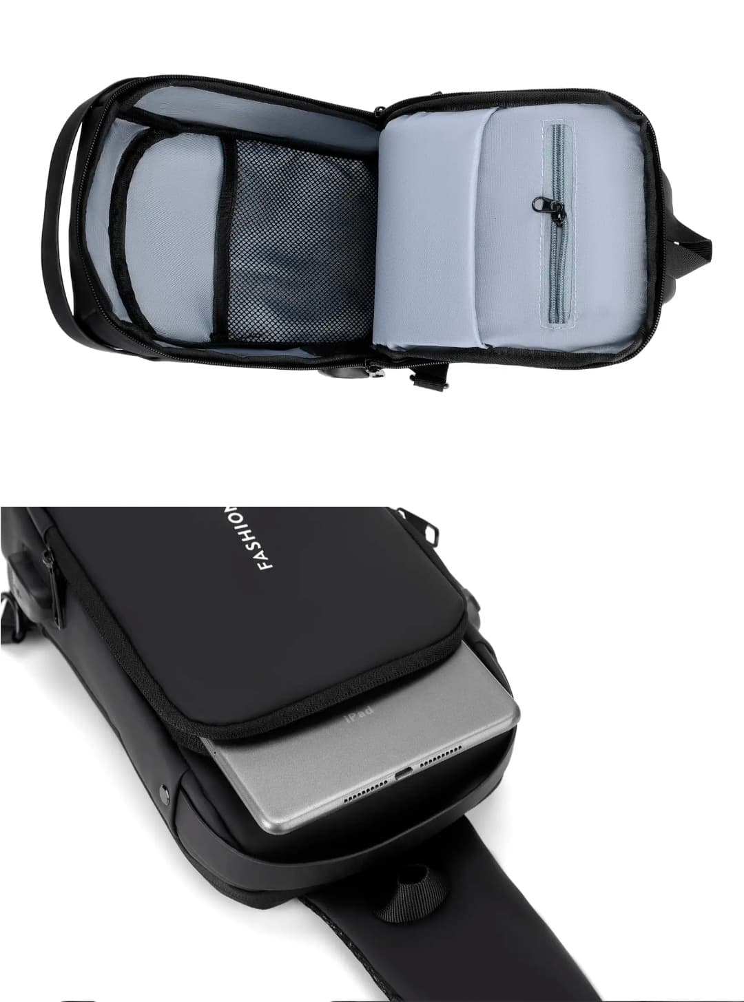 Ανδρικό Crossover 3L Με Θύρα Usb Μαύρο Osso SLING10-BLACK