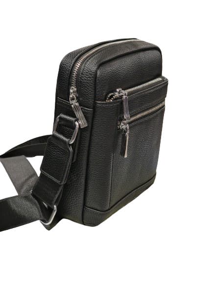 Ανδρικό Τσαντάκι Σε P.U Δέρμα Χιαστί Μαύρο Osso SO10-BLACK