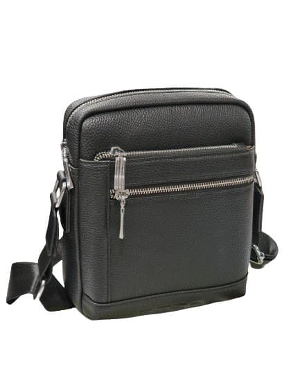 Ανδρικό Τσαντάκι Σε P.U Δέρμα Χιαστί Μαύρο Osso SO10-BLACK