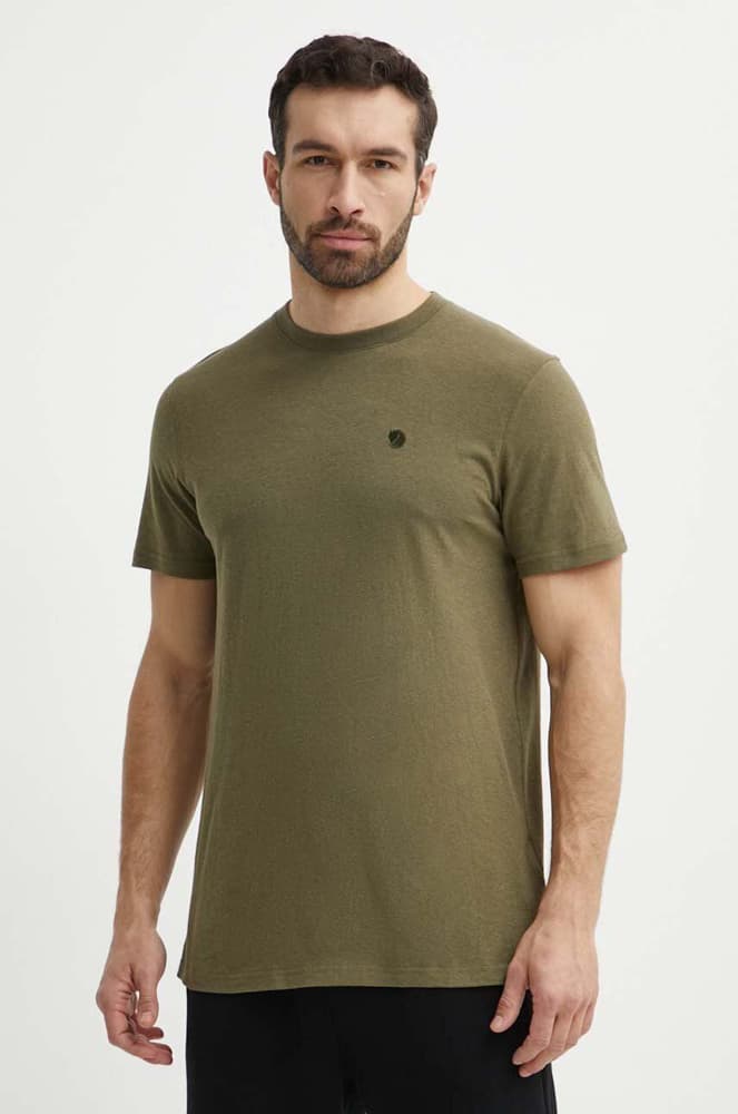 Ανδρικό Hemp Blend T-shirt Χακί Fjallraven 12600215-620 GREEN