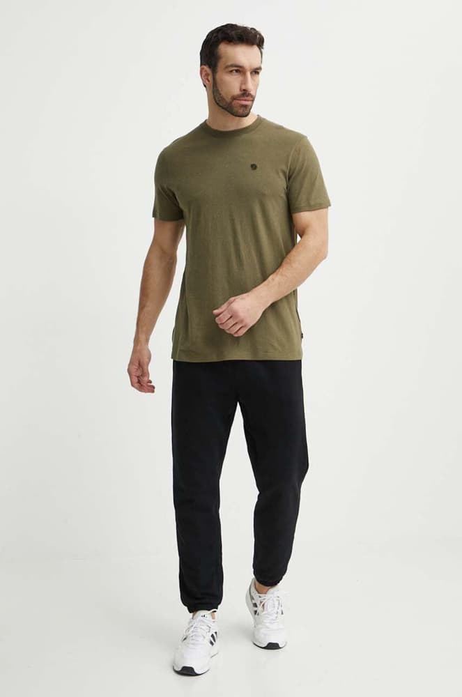 Ανδρικό Hemp Blend T-shirt Χακί Fjallraven 12600215-620 GREEN