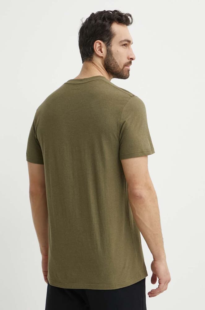 Ανδρικό Hemp Blend T-shirt Χακί Fjallraven 12600215-620 GREEN