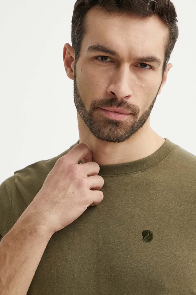 Ανδρικό Hemp Blend T-shirt Χακί Fjallraven 12600215-620 GREEN