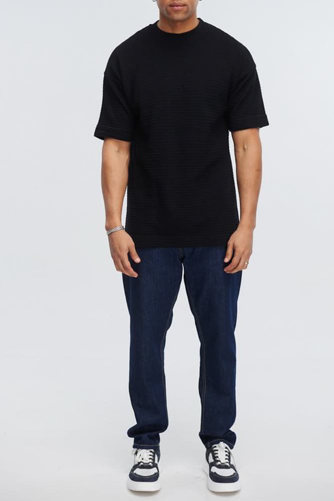 Ανδρικό Masida T-Shirt Μαύρο Royal Denim 4041-BLACK