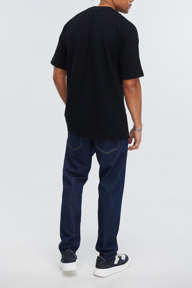 Ανδρικό Masida T-Shirt Μαύρο Royal Denim 4041-BLACK