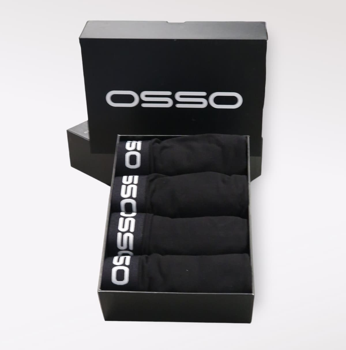 Ανδρικό Μπόξερ Σετ 8 Τεμαχίων Μαύρο Osso Από Οργανικό Breathable Βαμβάκι