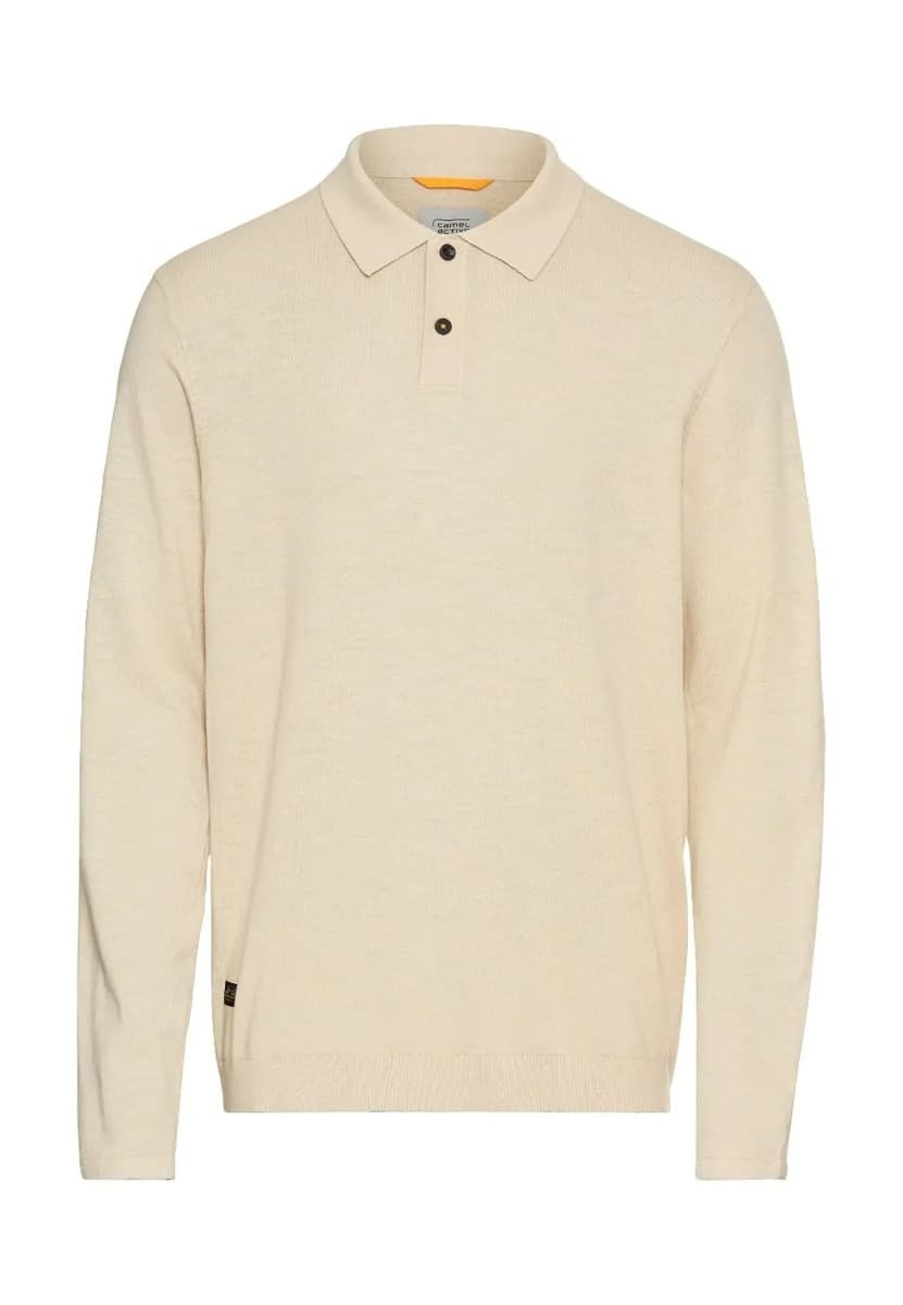 Men's Polo Shirts Camel Active Ecru