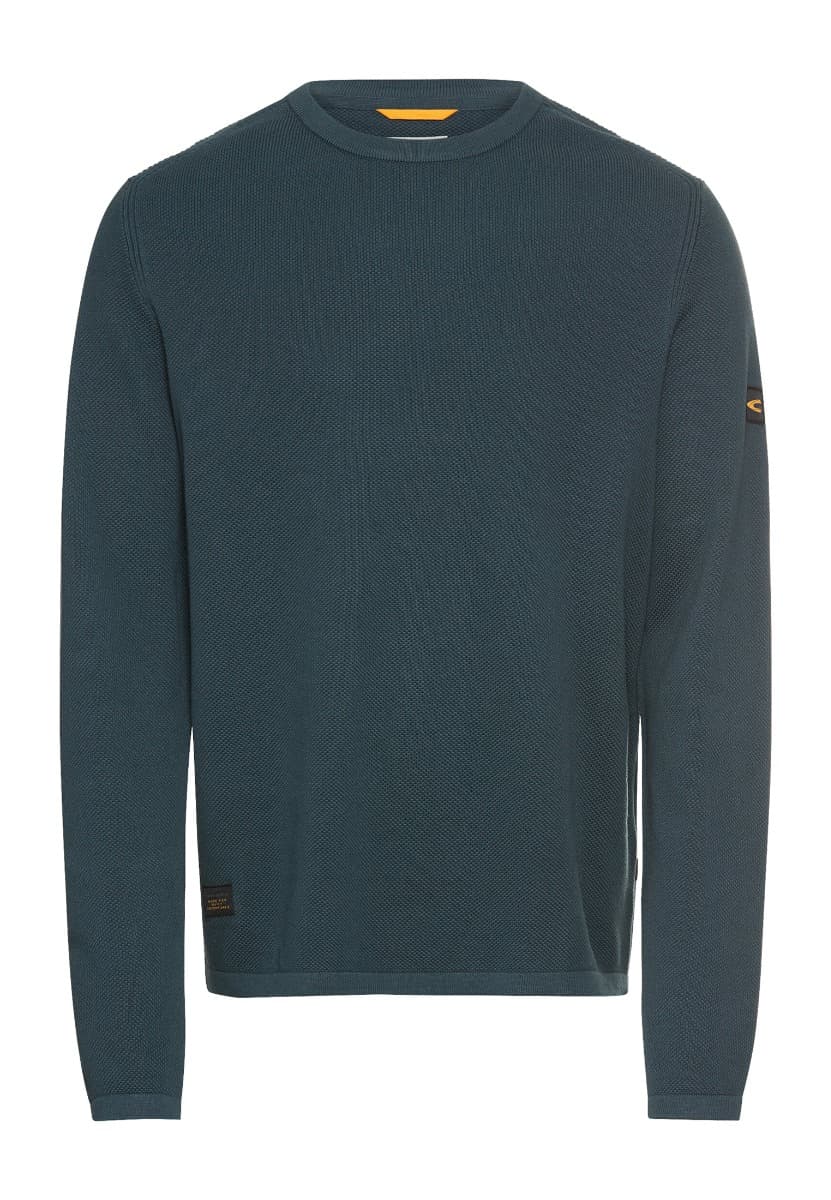 ΑΝΔΡΙΚΟ ΠΛΕΚΤΟ CAMEL ACTIVE PULLOVER CREWNECK ΚΑΝΟΝΙΚΗ ΓΡΑΜΜΗ ΜΠΛΕ