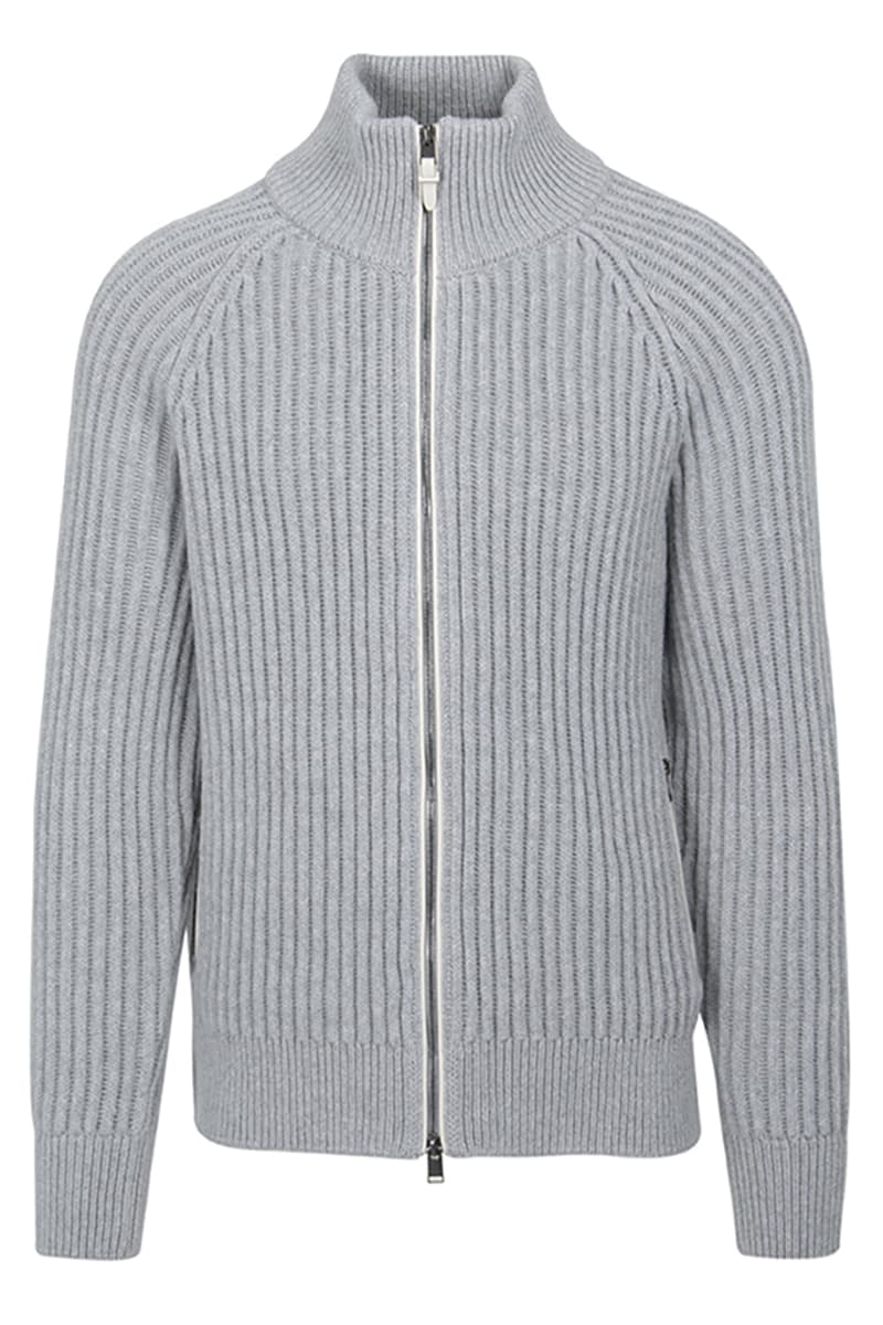 ΑΝΔΡΙΚΗ ΠΛΕΚΤΗ ΖΑΚΕΤΑ L-ERBO ΑΝΟΙΧΤΟ ΓΚΡΙ