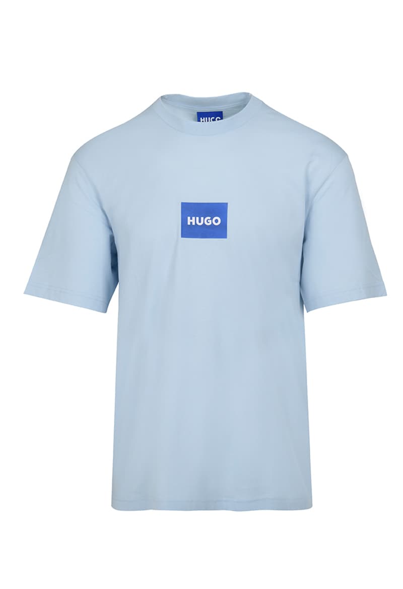 ΑΝΔΡΙΚΟ T-SHIRT HUGO NAYONIX ΚΟΝΤΟΜΑΝΙΚΟ ΜΠΛΕ
