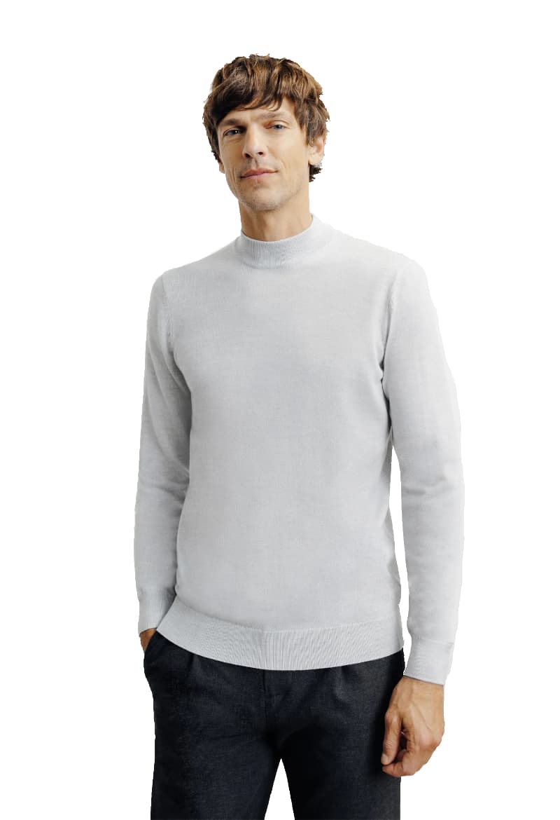 ΑΝΔΡΙΚΟ ΠΛΕΚΤΟ ΖΙΒΑΓΚΟ IZAC COL MONTANT BRICE ΚΑΝΟΝΙΚΗ ΓΡΑΜΜΗ ΓΚΡΙ