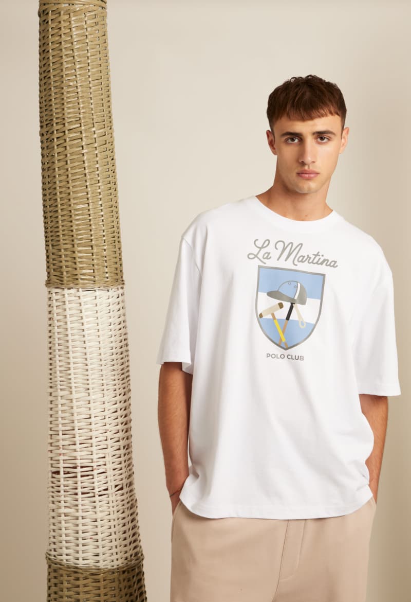 Men's T-Shirts La Martina White