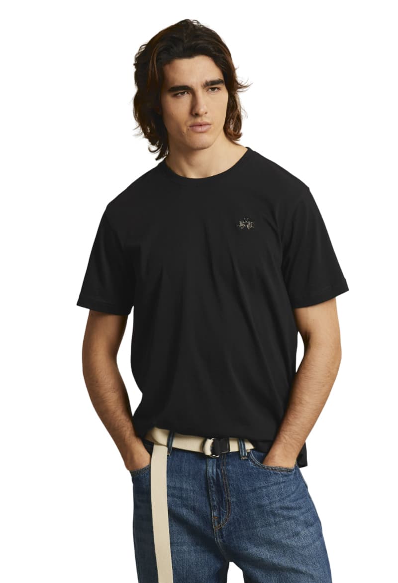 ΑΝΔΡΙΚΟ T-SHIRT LA MARTINA ΚΟΝΤΟΜΑΝΙΚΟ ΜΠΛΕ