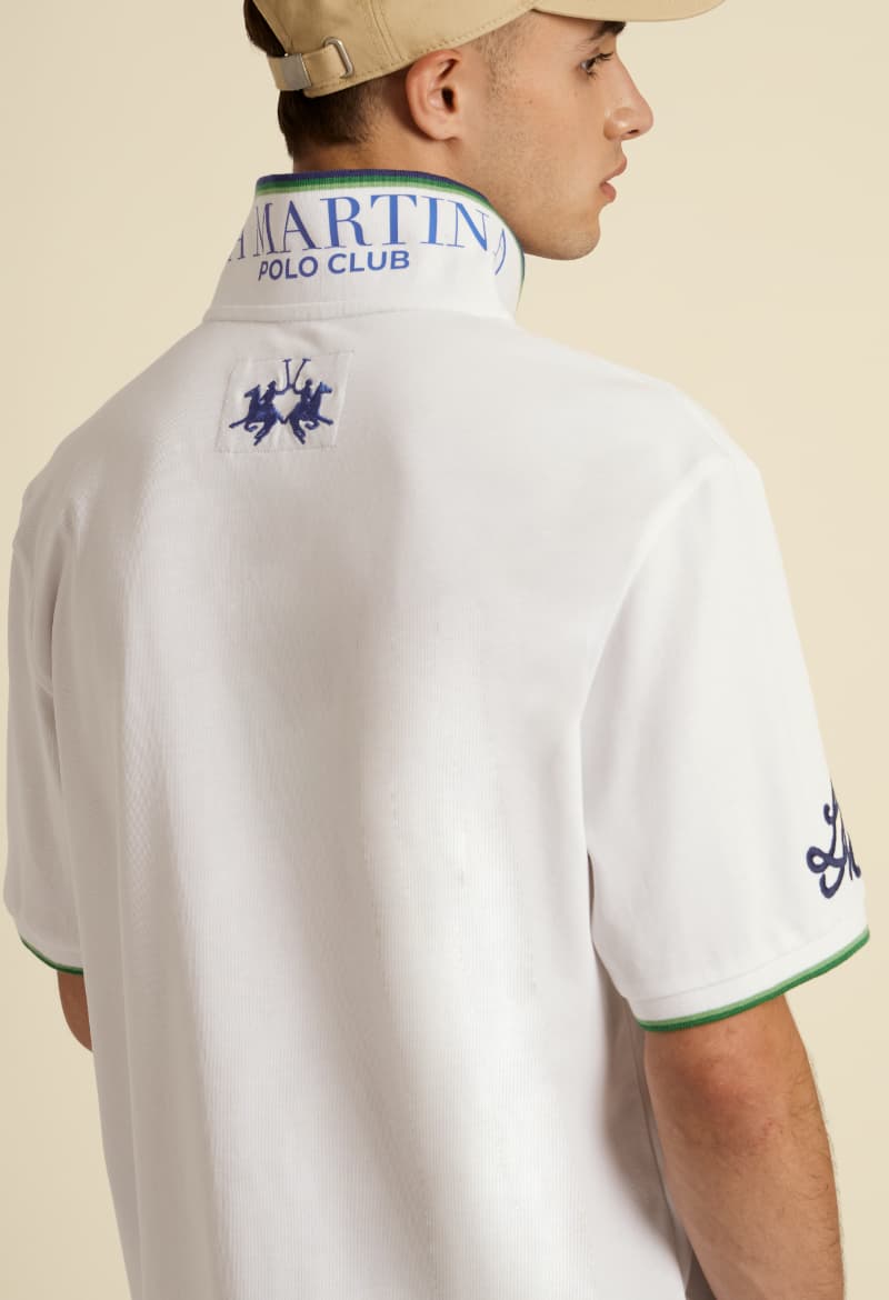 Men's Polo Shirts La Martina White