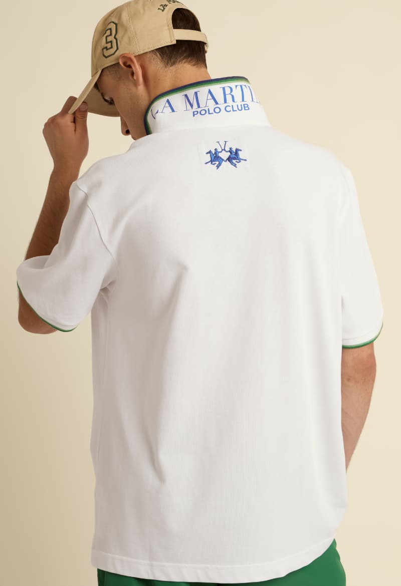 Men's Polo Shirts La Martina White